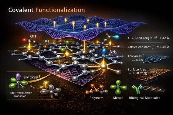 Covalent functionalization of graphene